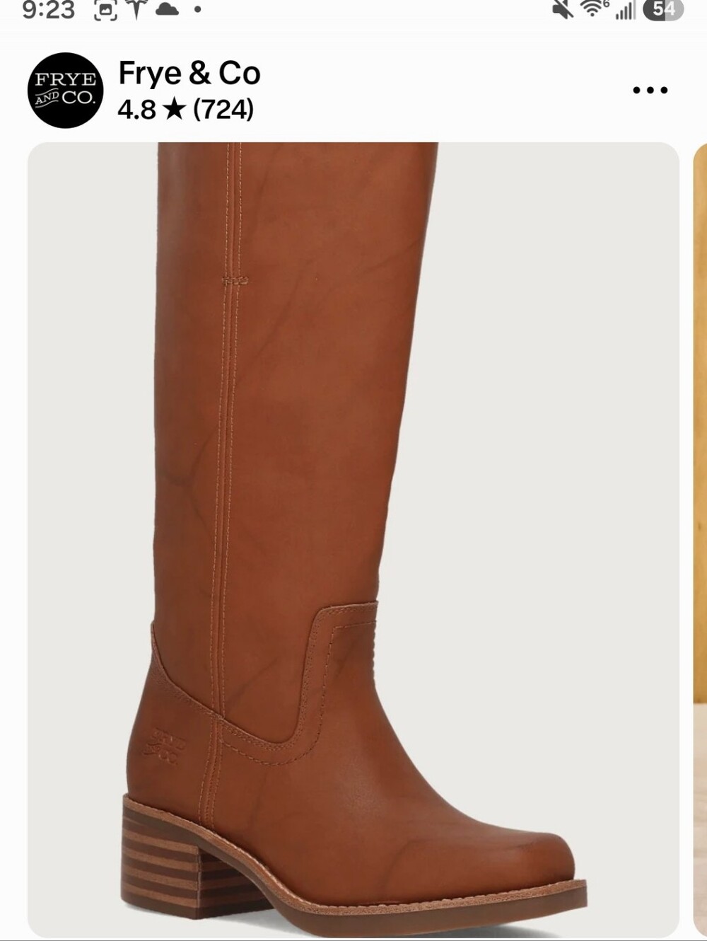 Women's Tan Leather Mid-Calf Boot